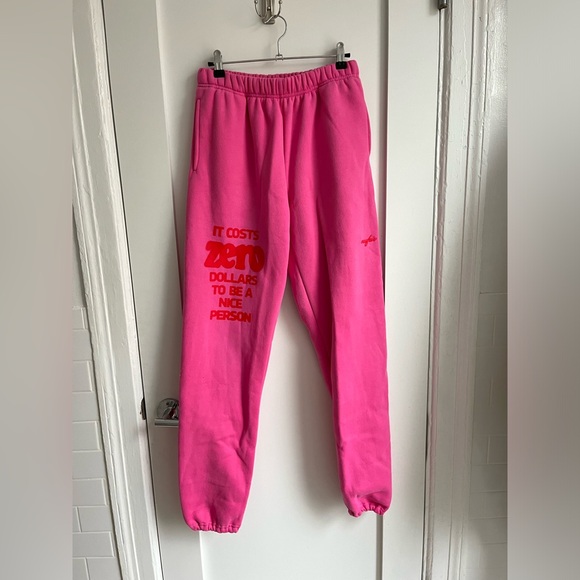 The Mayfair Group It Costs $0 Hoodie and Sweats in Pink - Picture 12 of 16